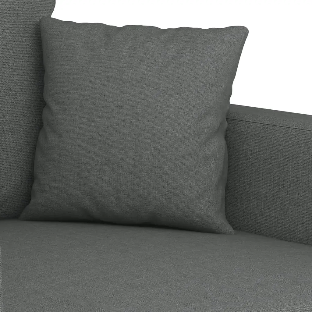 2 Piece Sofa Set with Cushions Dark Grey Fabric Price