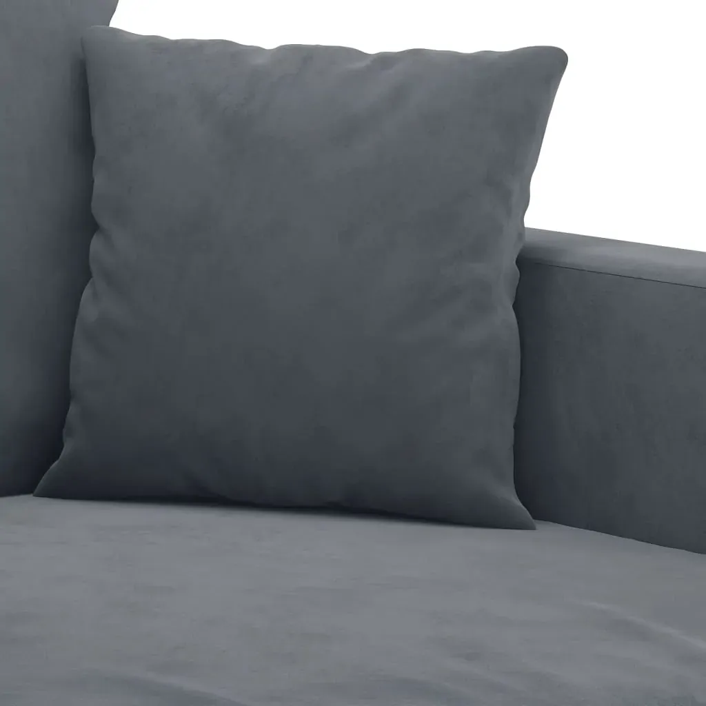 2 Piece Sofa Set with Cushions Dark Grey Velvet Price