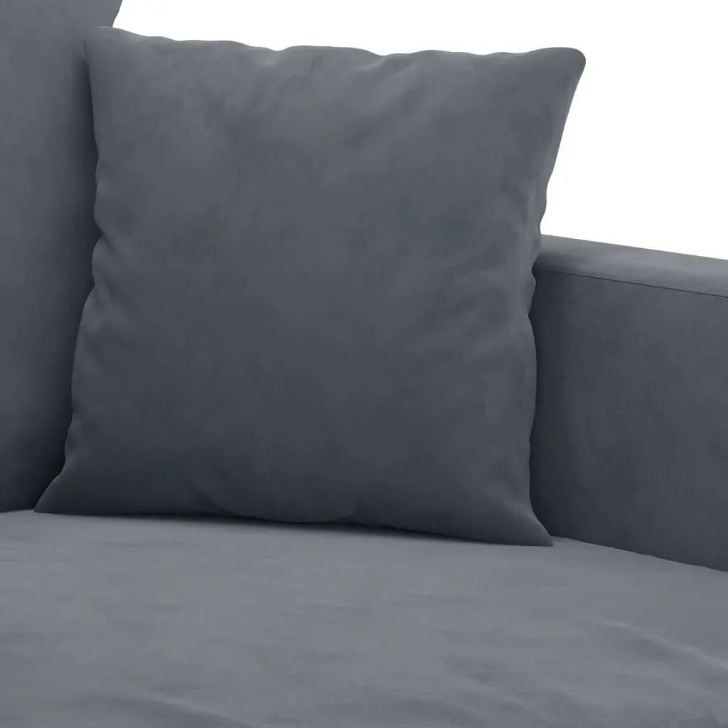 2 Piece Sofa Set with Cushions Dark Grey Velvet Price