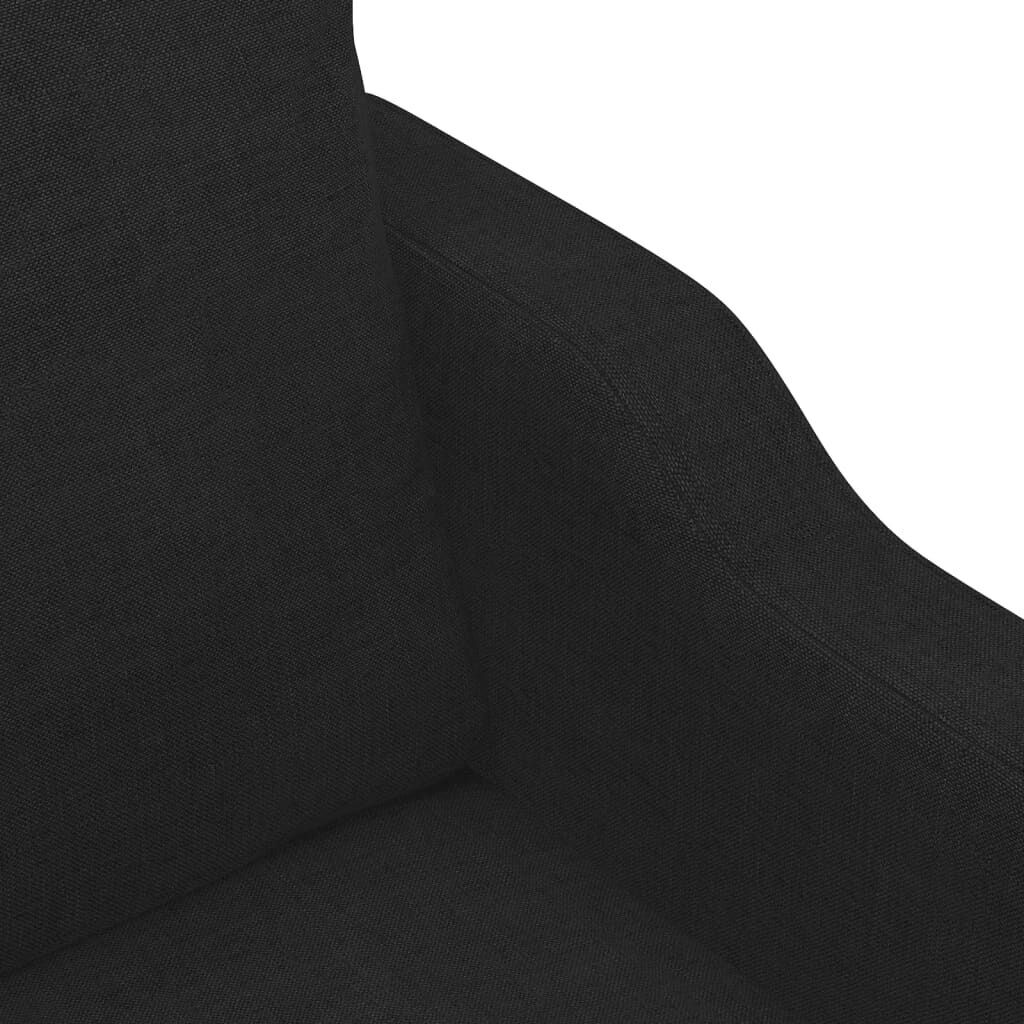 3 Piece Sofa Set with Cushions Black Fabric Price