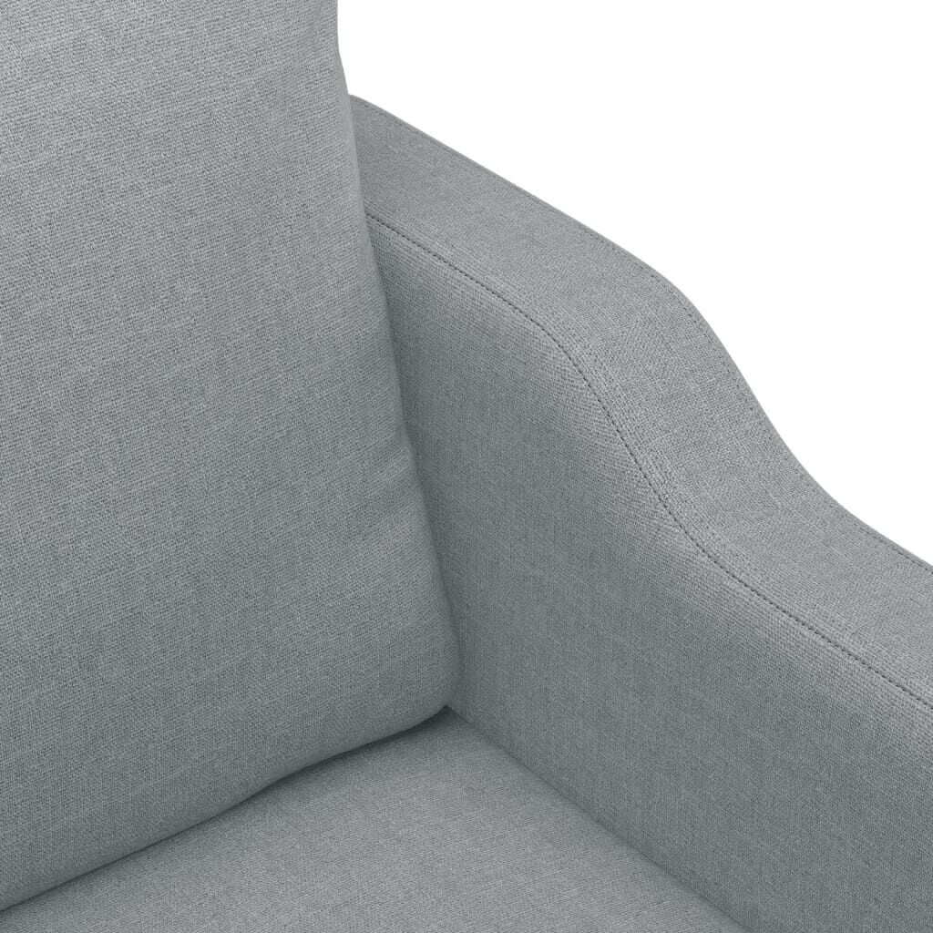 3 Piece Sofa Set with Pillows Light Grey Fabric Price