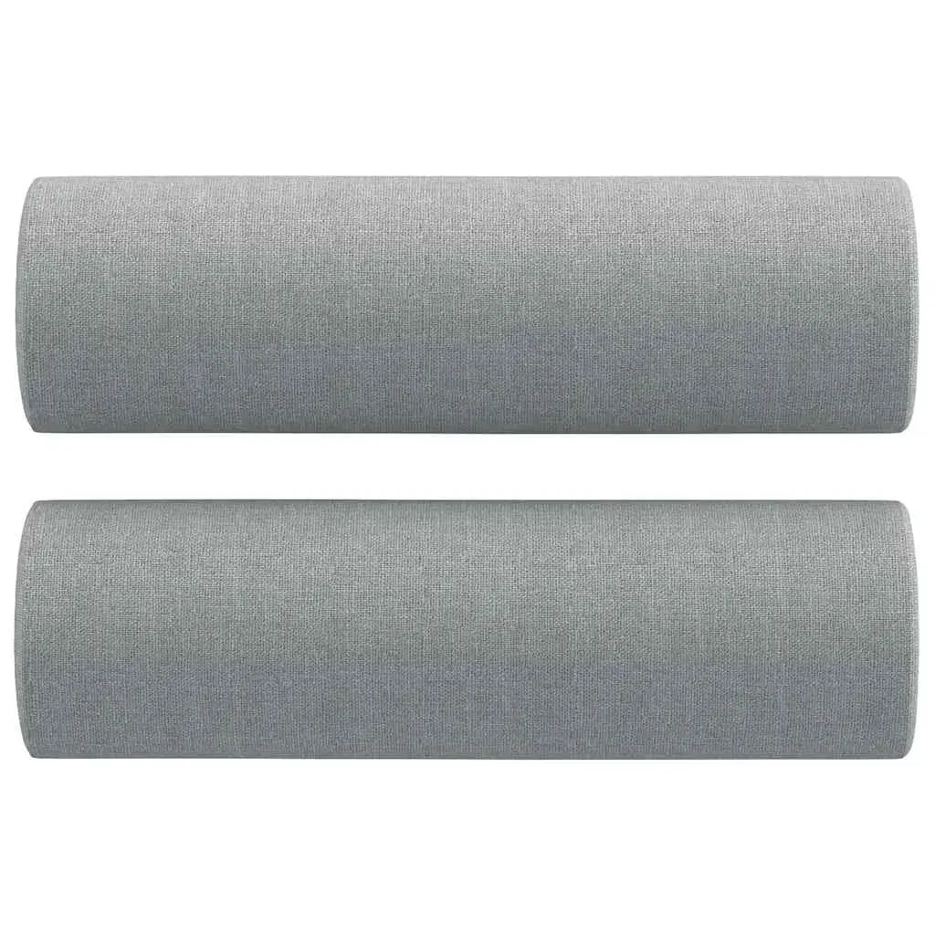 2 Piece Sofa Set with Pillows Light Grey Fabric Price