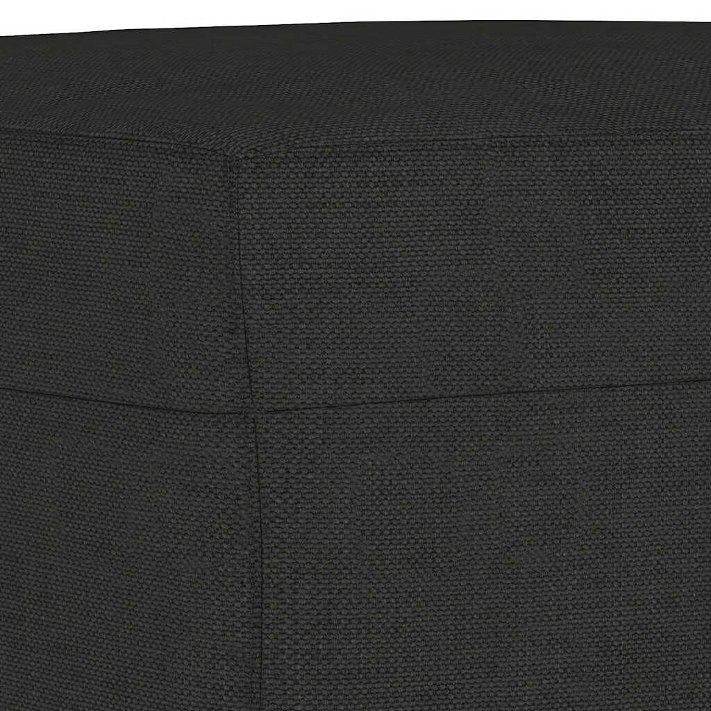 3 Piece Sofa Set with Pillows Black Fabric Price