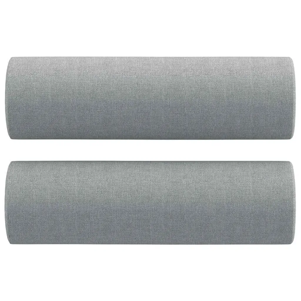 2 Piece Sofa Set with Pillows Light Grey Fabric Price