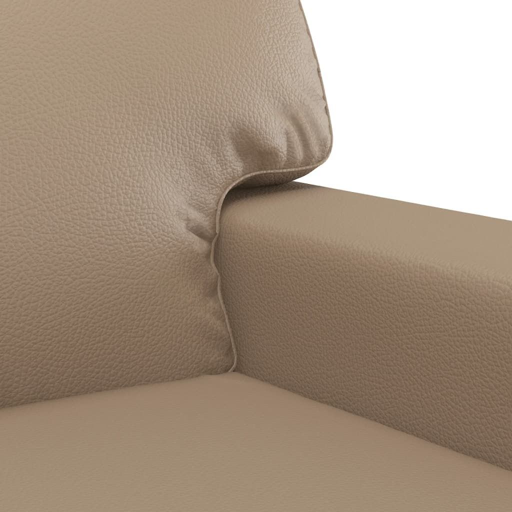 3 Piece Sofa Set Cappuccino Faux Leather Price