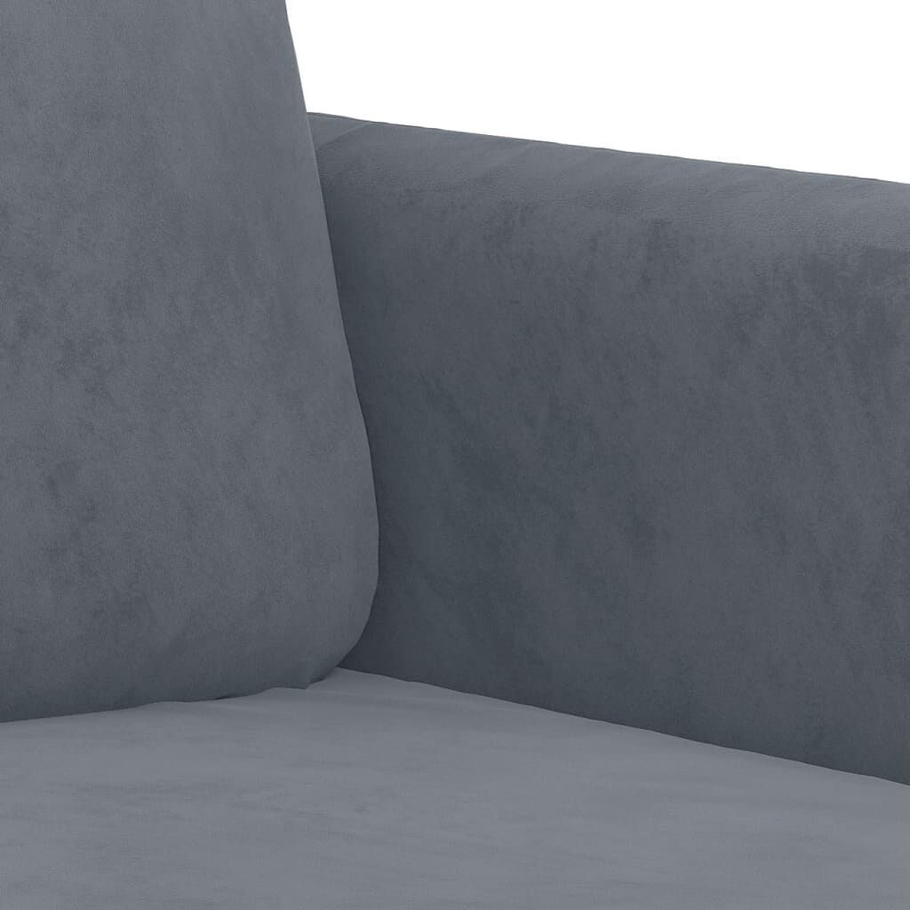 3 Piece Sofa Set Dark Grey Velvet Price