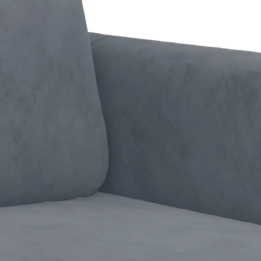 2 Piece Sofa Set Dark Grey Velvet Price