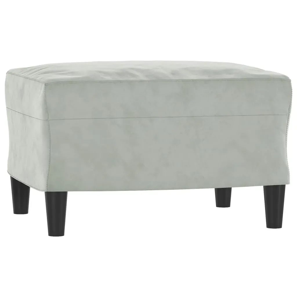 3 Piece Sofa Set Light Grey Velvet Price