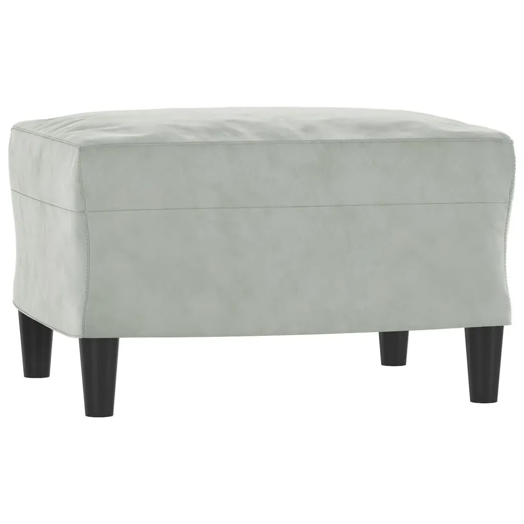 3 Piece Sofa Set with Pillows Light Grey Velvet Price