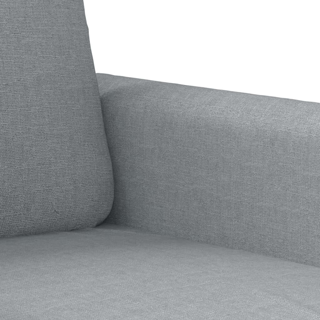 3 Piece Sofa Set with Cushions Light Grey Fabric Price
