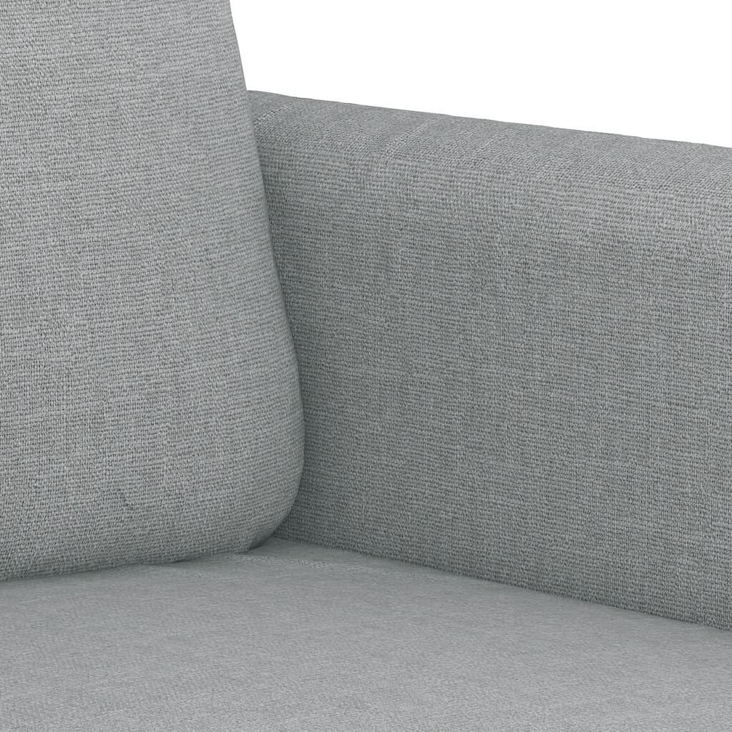 3 Piece Sofa Set with Pillows Light Grey Fabric Price