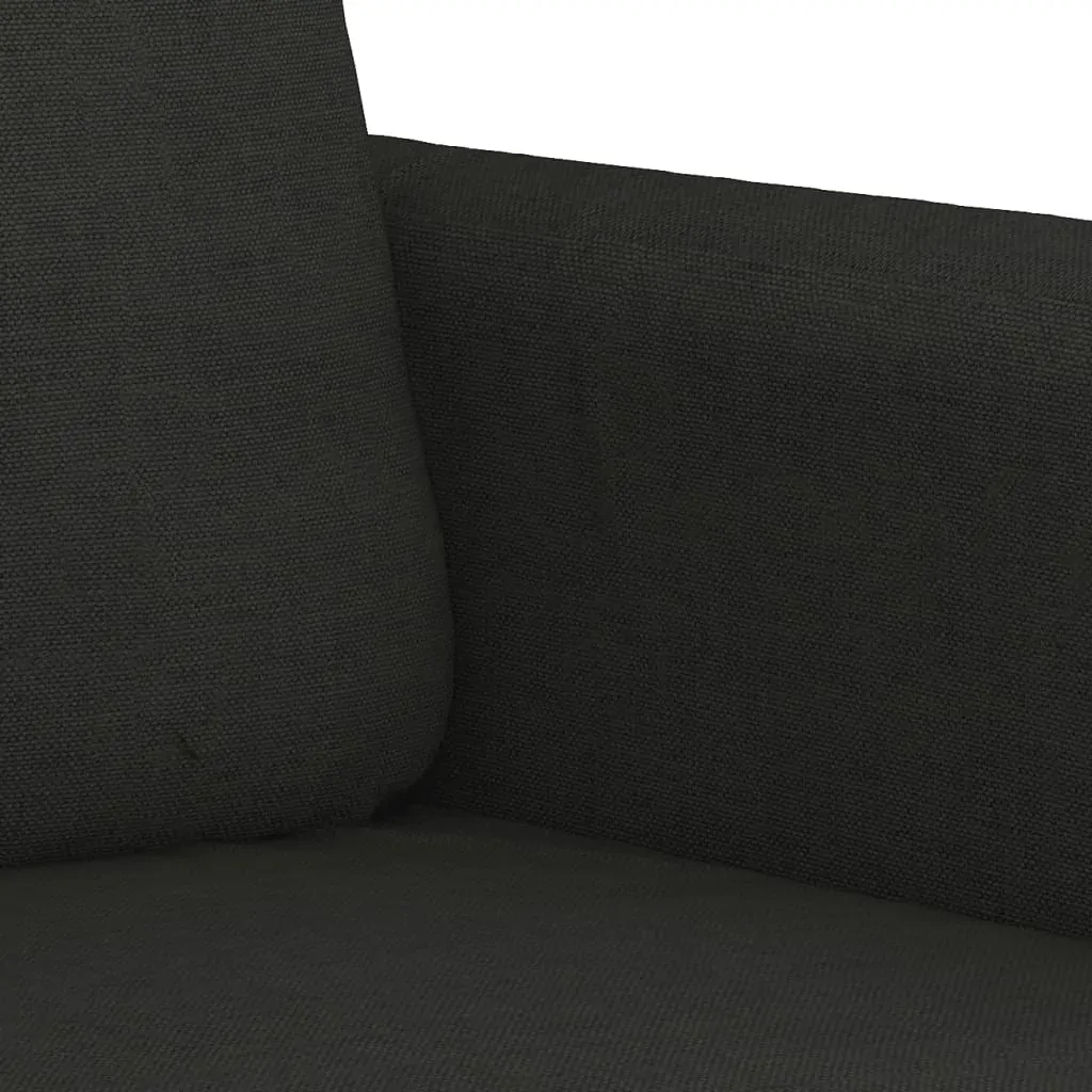 2 Piece Sofa Set with Cushions Black Fabric Price