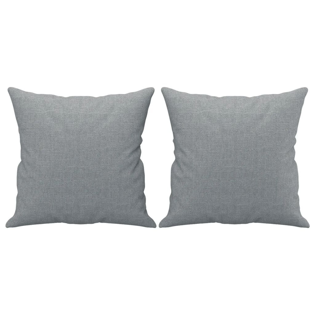 2 Piece Sofa Set with Pillows Light Grey Fabric Price