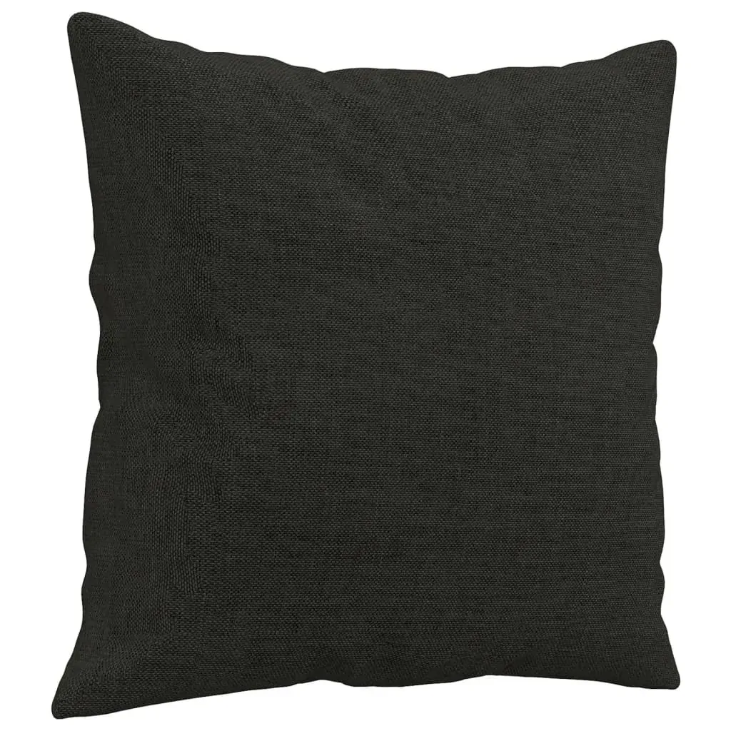 2 Piece Sofa Set with Pillows Black Fabric Price