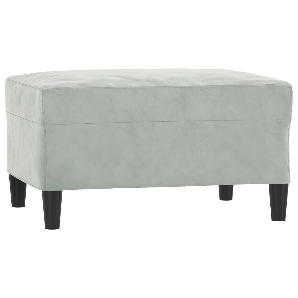 4 Piece Sofa Set with Pillows Light Grey Velvet Price