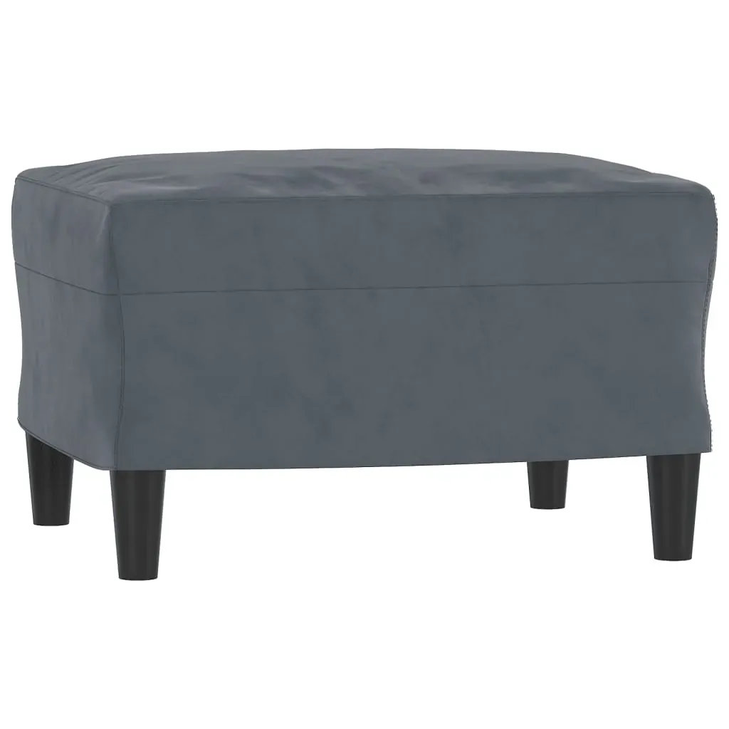 3 Piece Sofa Set with Cushions Dark Grey Velvet Price