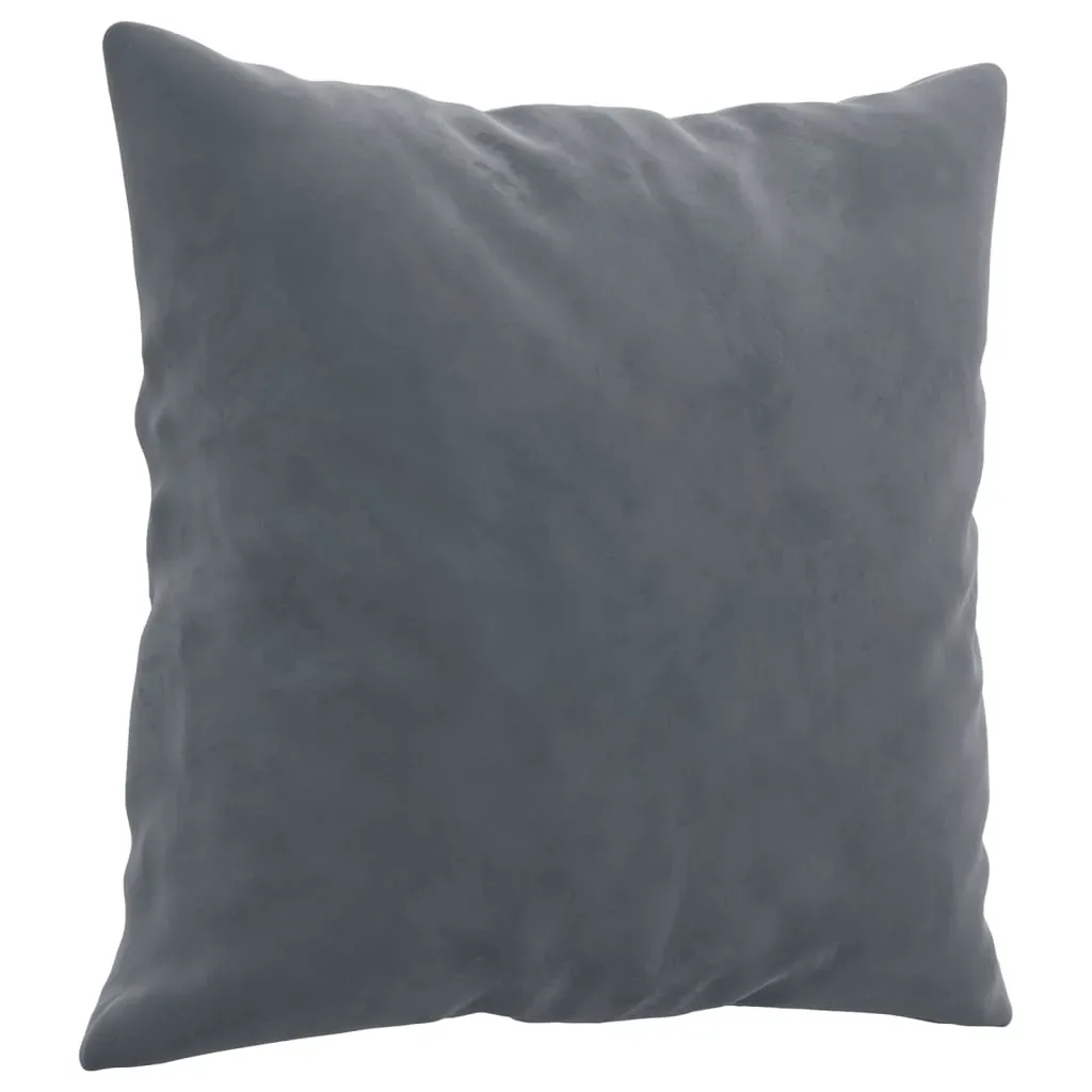 2 Piece Sofa Set with Pillows Dark Grey Velvet Price