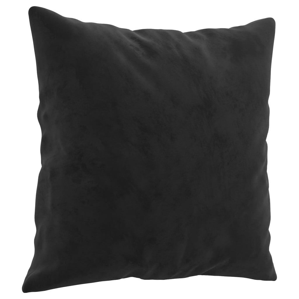 3 Piece Sofa Set with Pillows Black Velvet Price