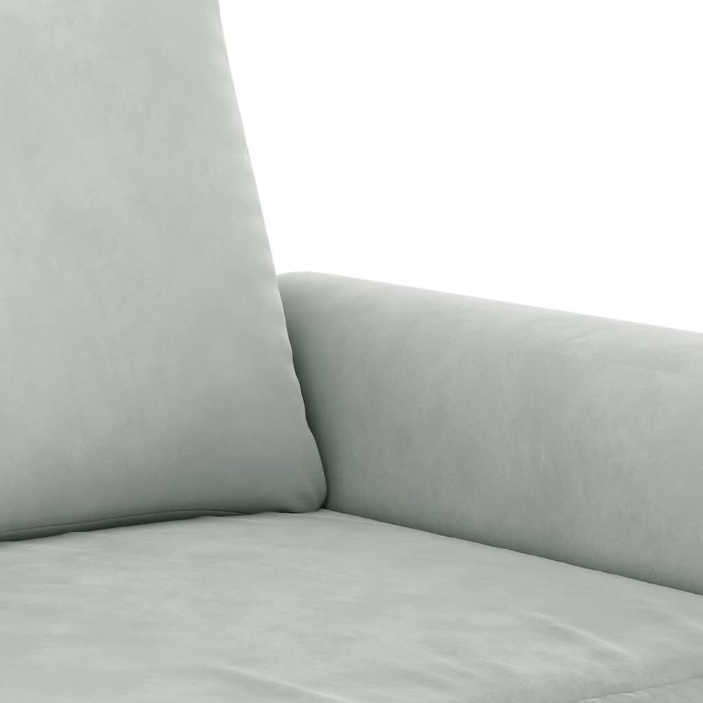 2 Piece Sofa Set with Pillows Light Grey Velvet Price