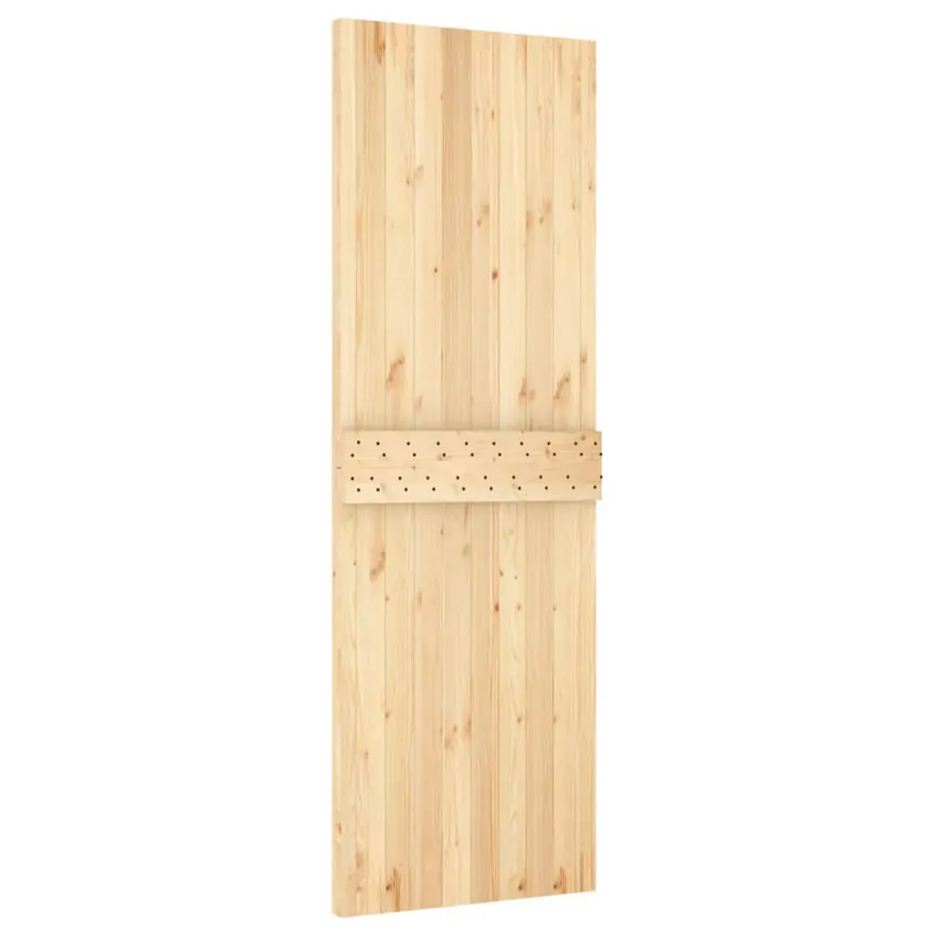 Sliding Door with Hardware Set 70x210 cm Solid Wood Pine Price