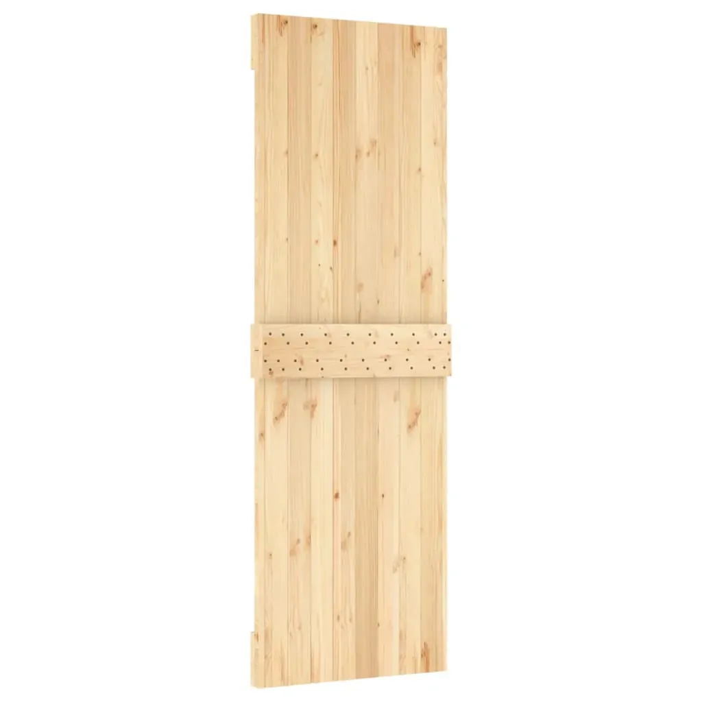Sliding Door with Hardware Set 70x210 cm Solid Wood Pine Price