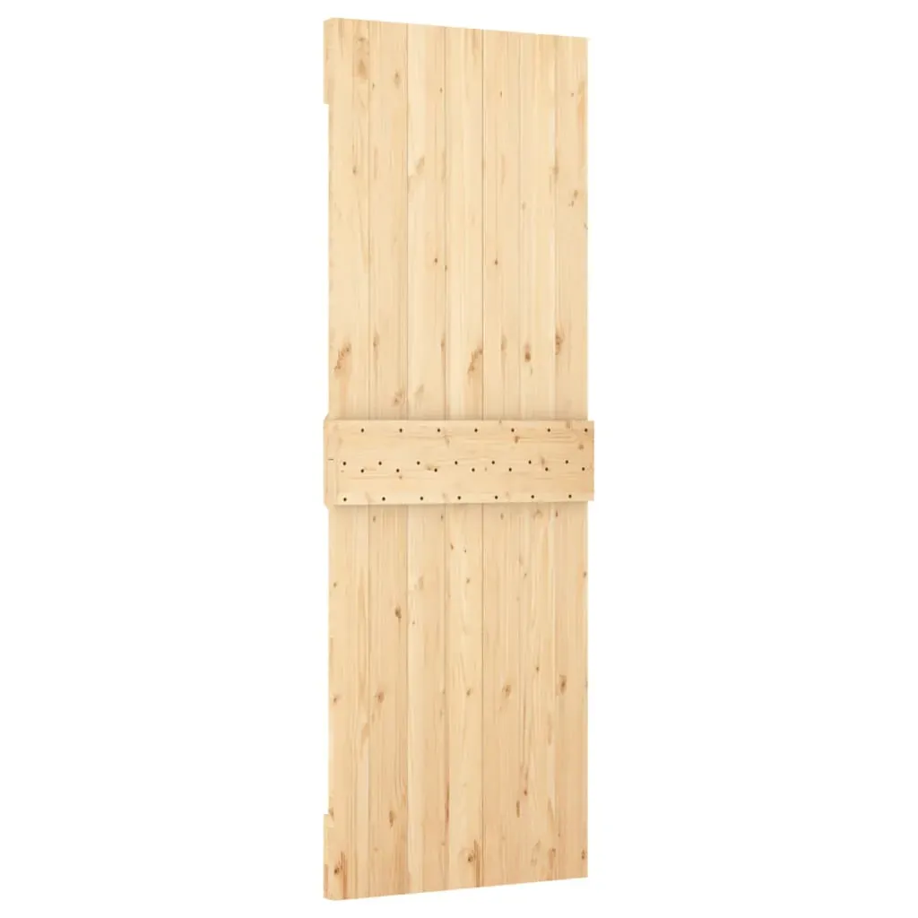Sliding Door with Hardware Set 70x210 cm Solid Wood Pine Price