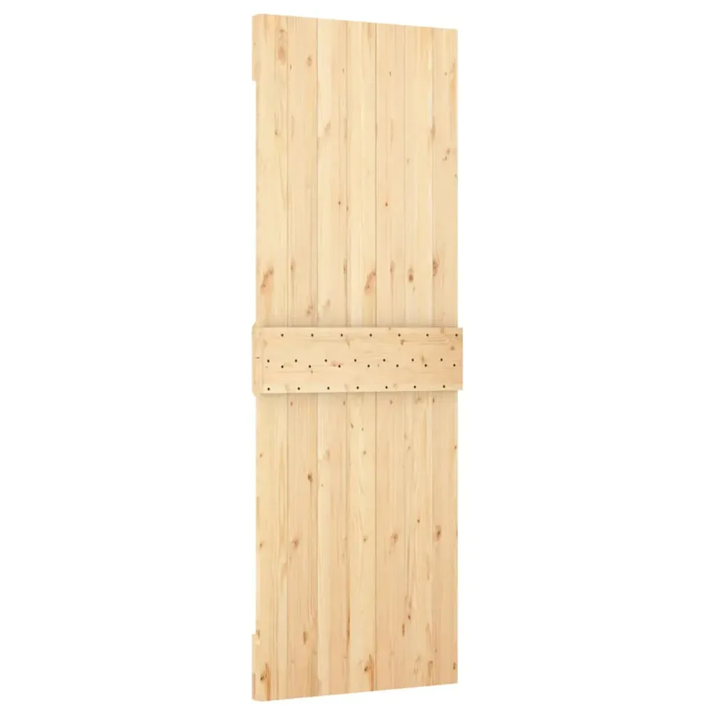 Sliding Door with Hardware Set 70x210 cm Solid Wood Pine Price
