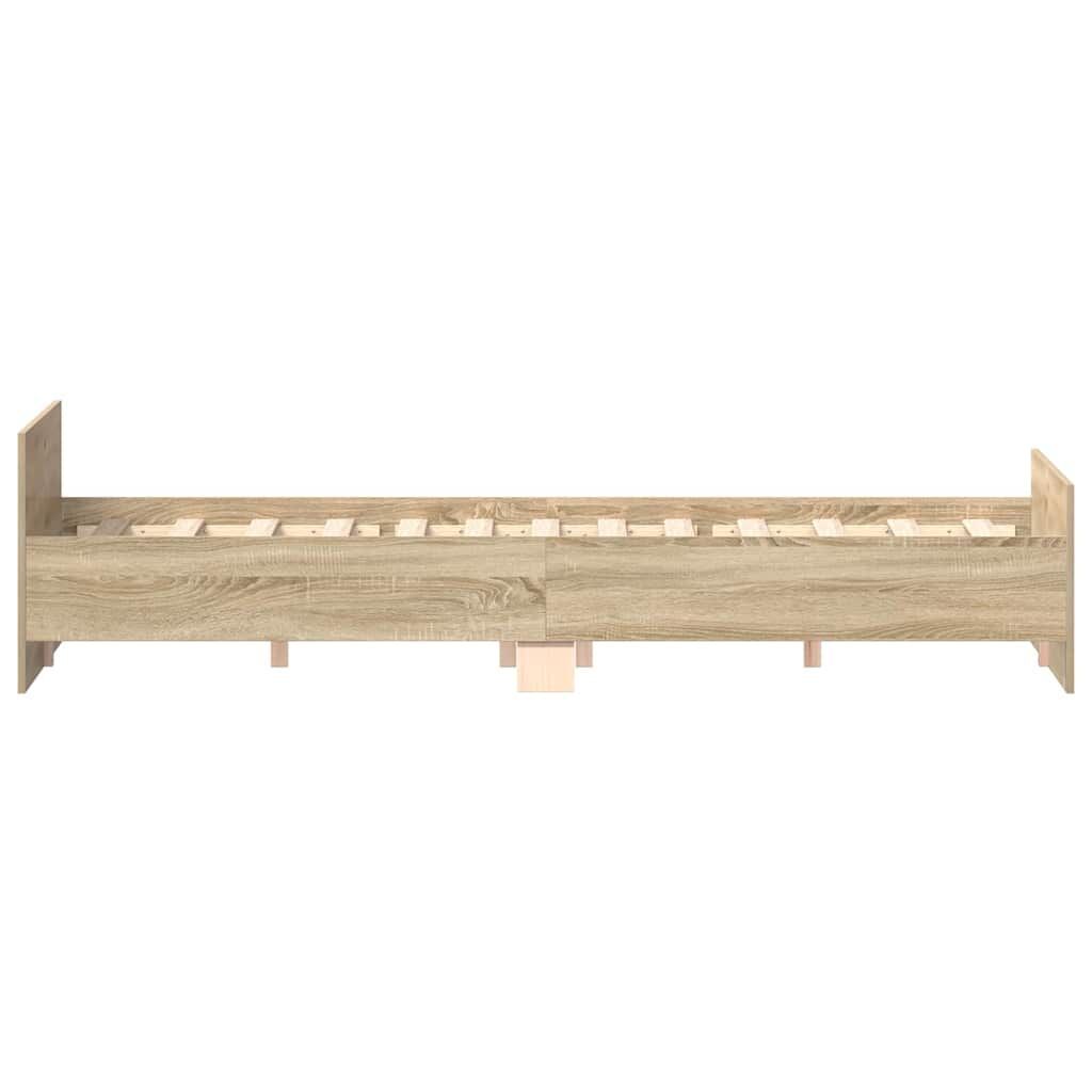 Bed Frame without Mattress Sonoma Oak 135x190 cm Price
