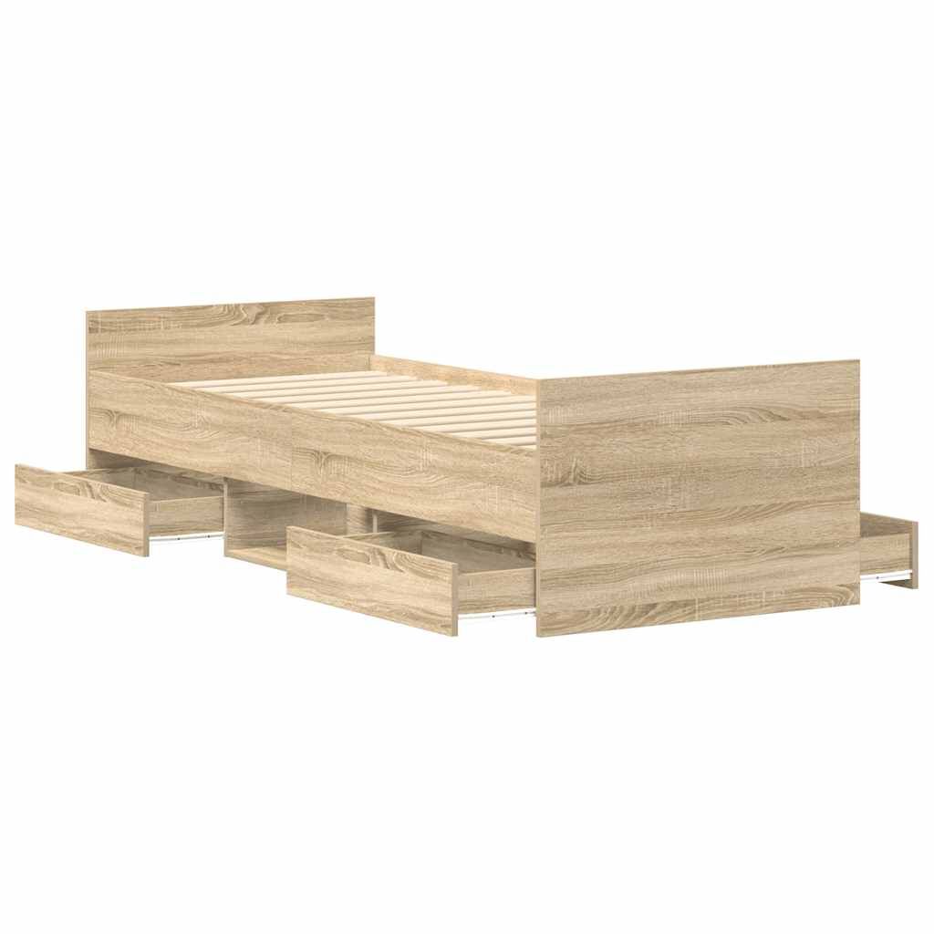 Bed Frame without Mattress Sonoma Oak 90x190 cm Price