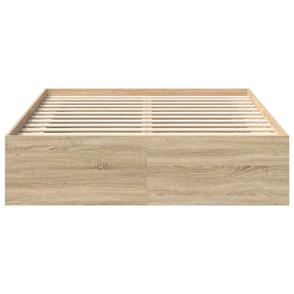 Bed Frame without Mattress Sonoma Oak 150x200 cm Price