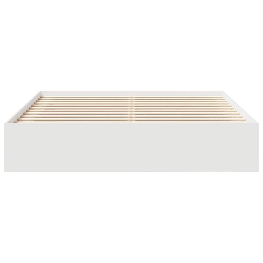 Bed Frame without Mattress White 183x203 cm King Price