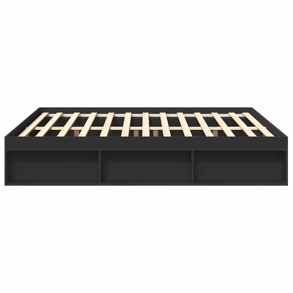 Bed Frame without Mattress Black 183x203 cm King Price