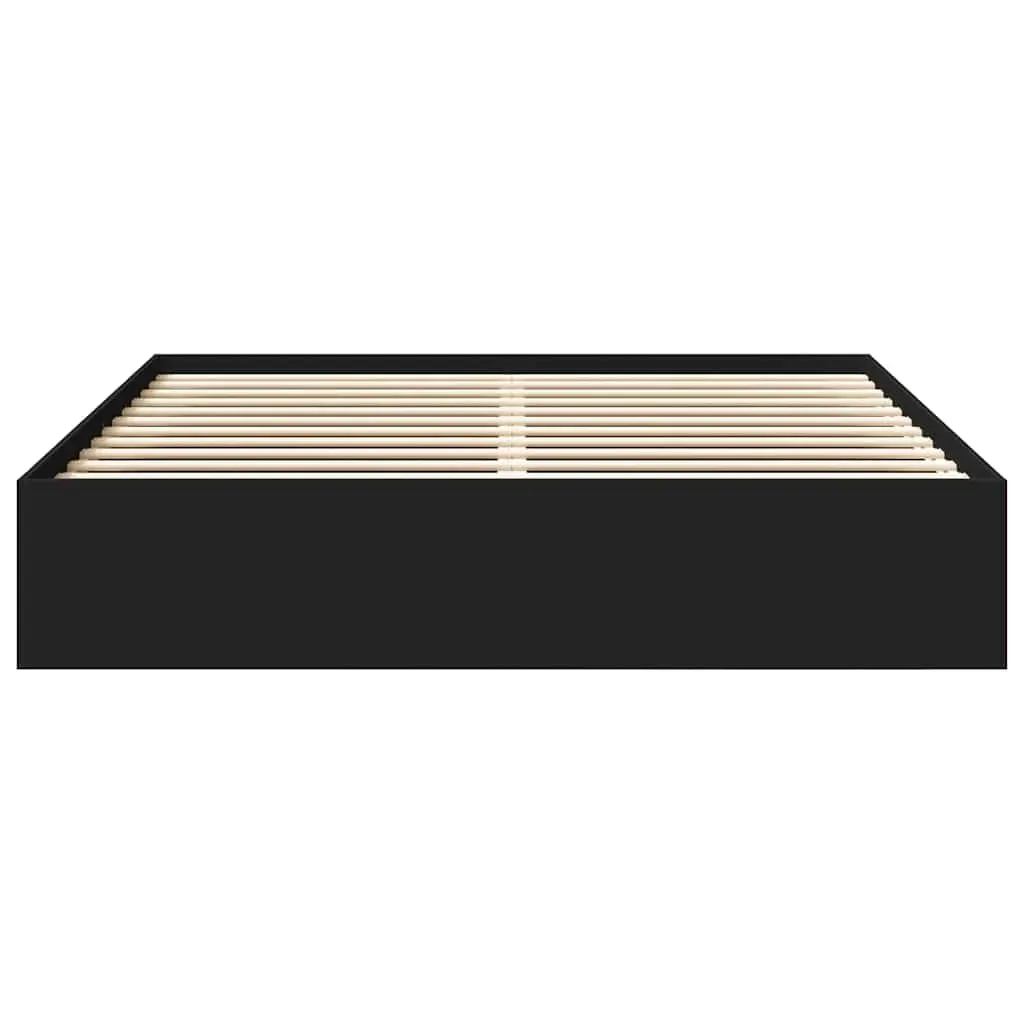Bed Frame without Mattress Black 183x203 cm King Price
