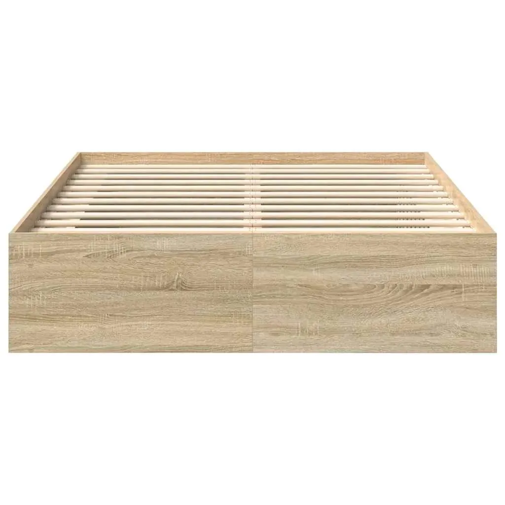 Bed Frame without Mattress Sonoma Oak 135x190 cm Price
