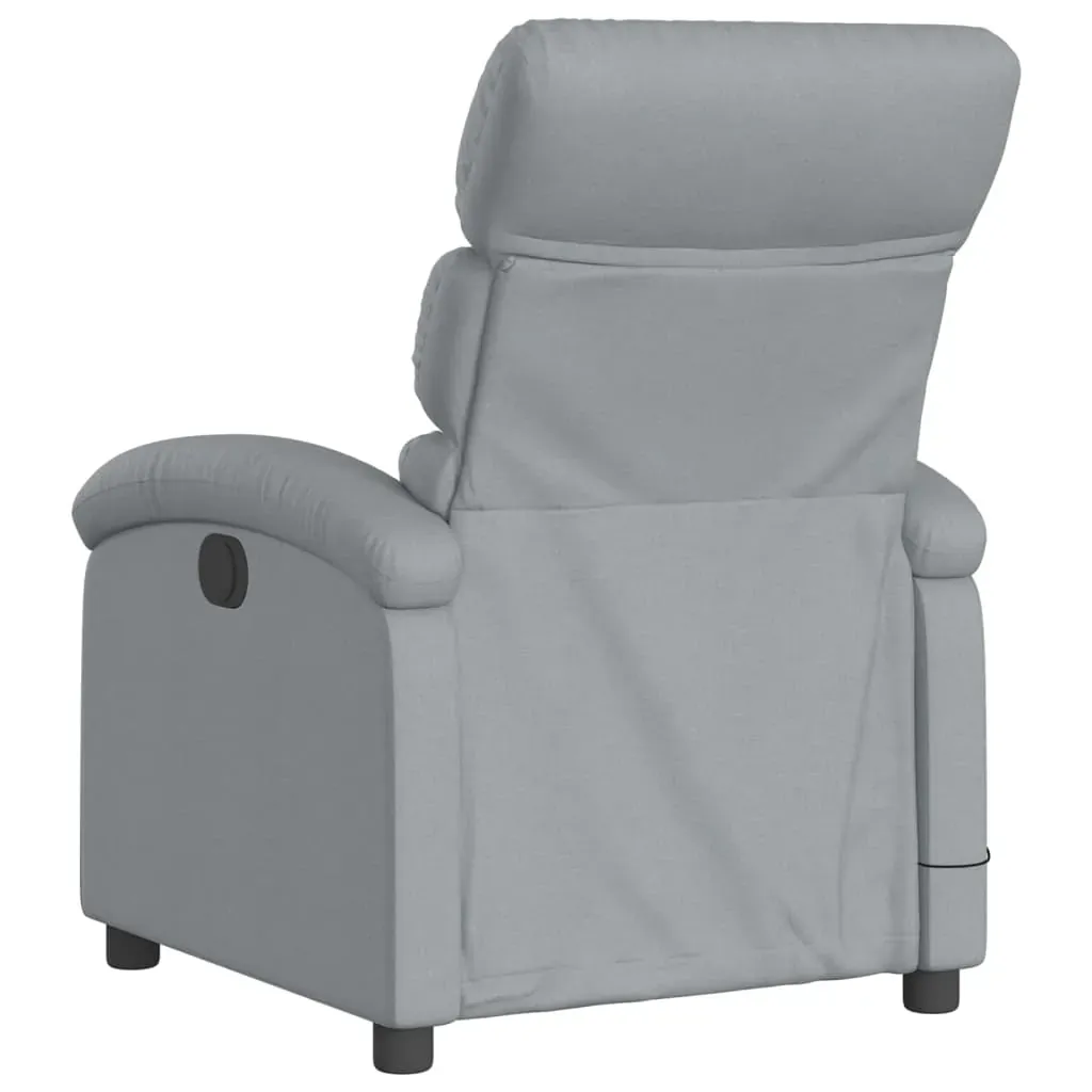 Electric Massage Recliner Chair Light Grey Fabric Price
