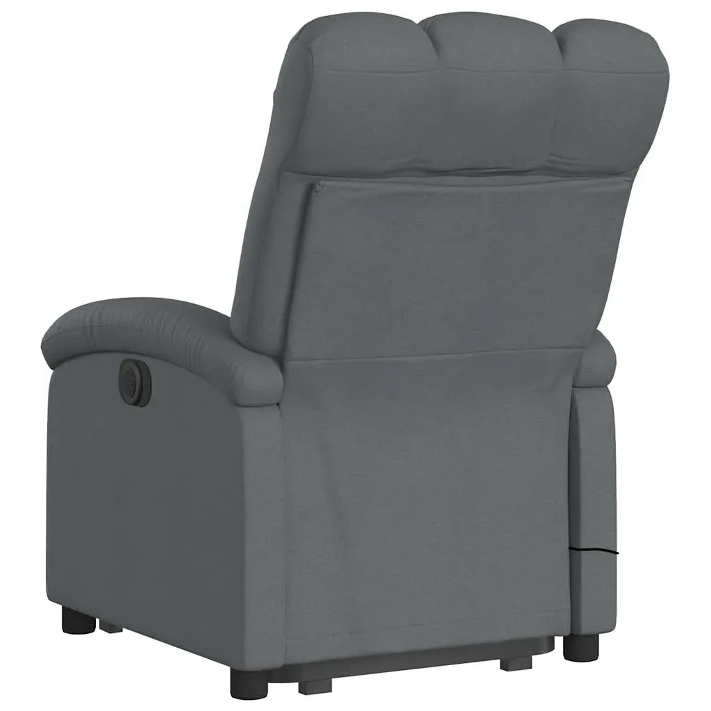 Electric Stand up Massage Recliner Chair Dark Grey Fabric Price