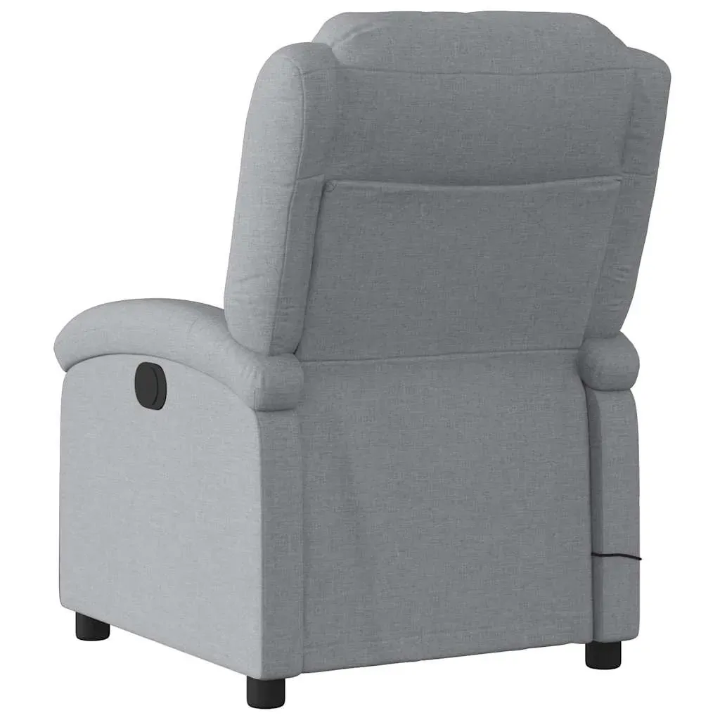 Electric Massage Recliner Chair Light Grey Fabric Price