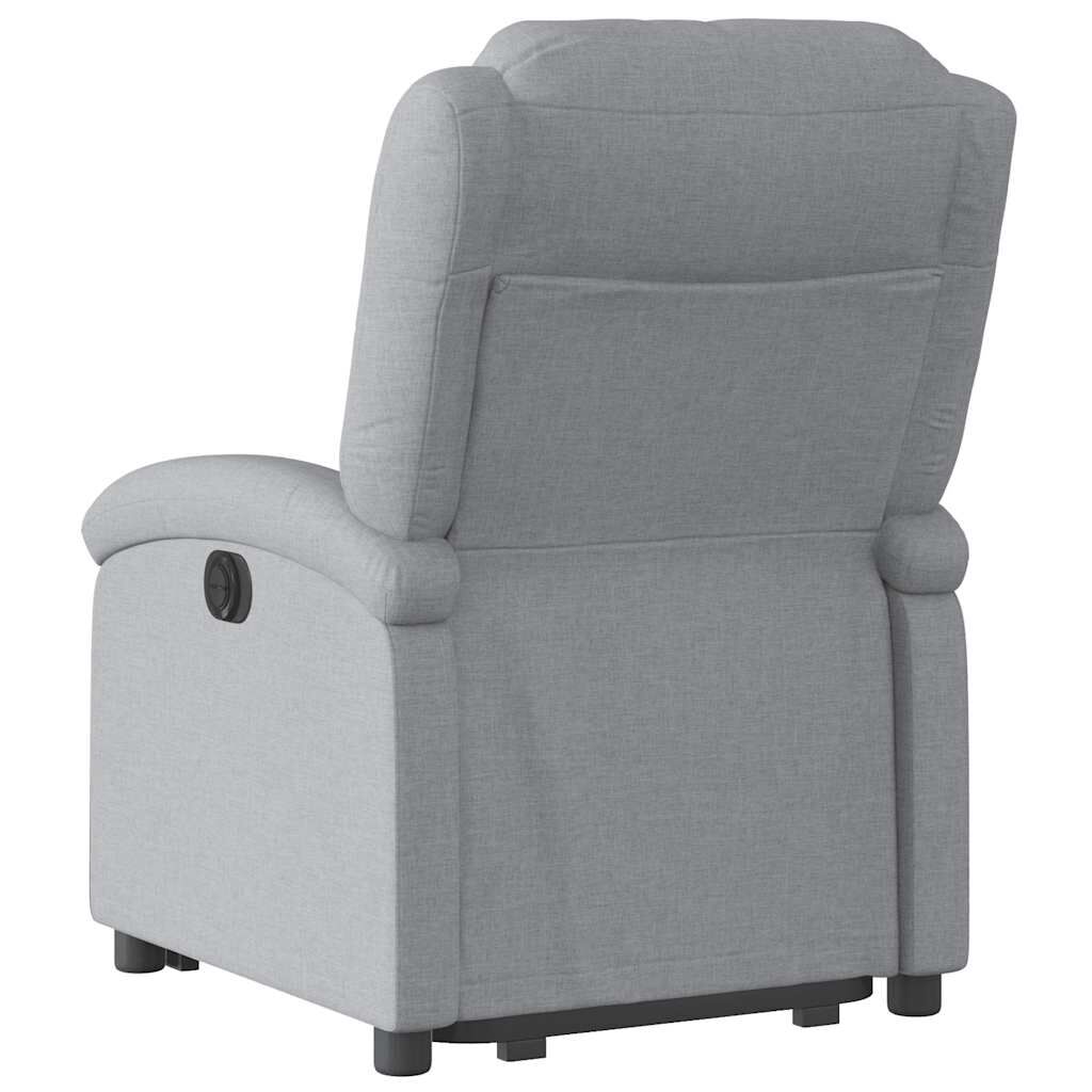 Stand up Recliner Chair Light Grey Fabric Price