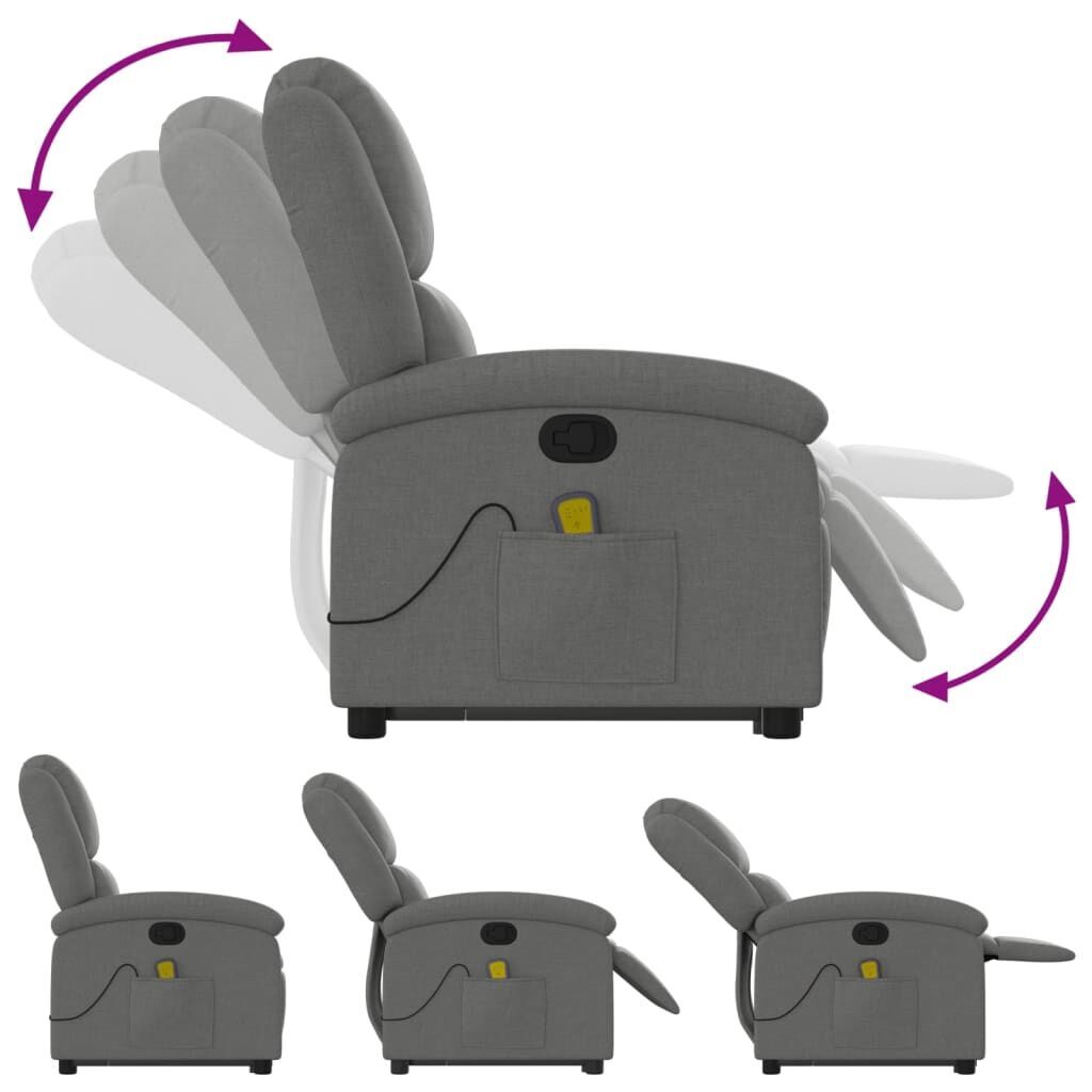 Stand up Massage Recliner Chair Dark Grey Fabric Price
