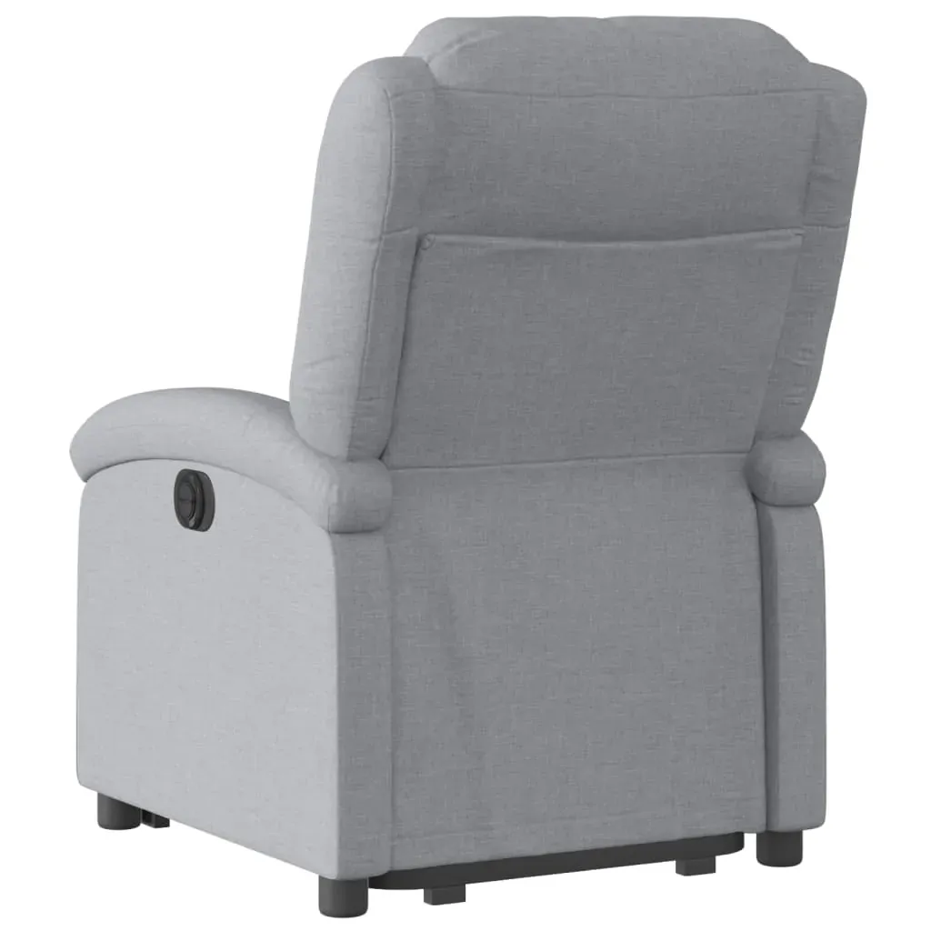 Electric Stand up Recliner Chair Light Grey Fabric Price