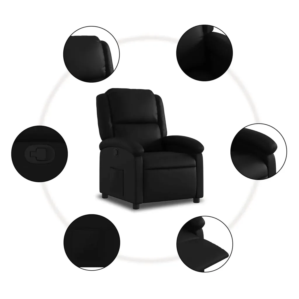 Recliner Chair Black Faux Leather Price