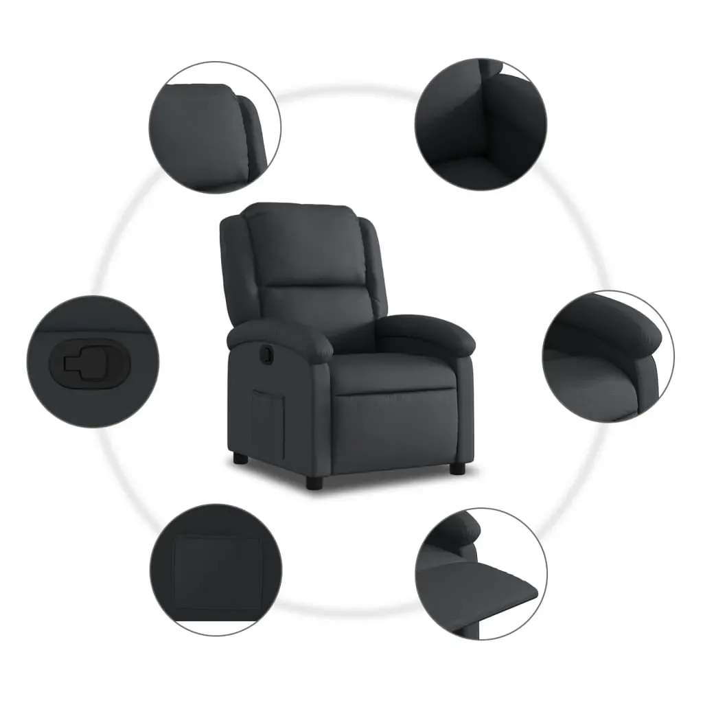 Recliner Chair Black Real Leather Price