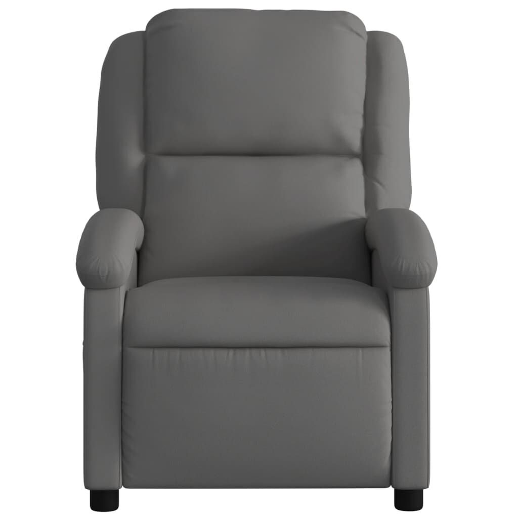 Recliner Chair Grey Real Leather Price