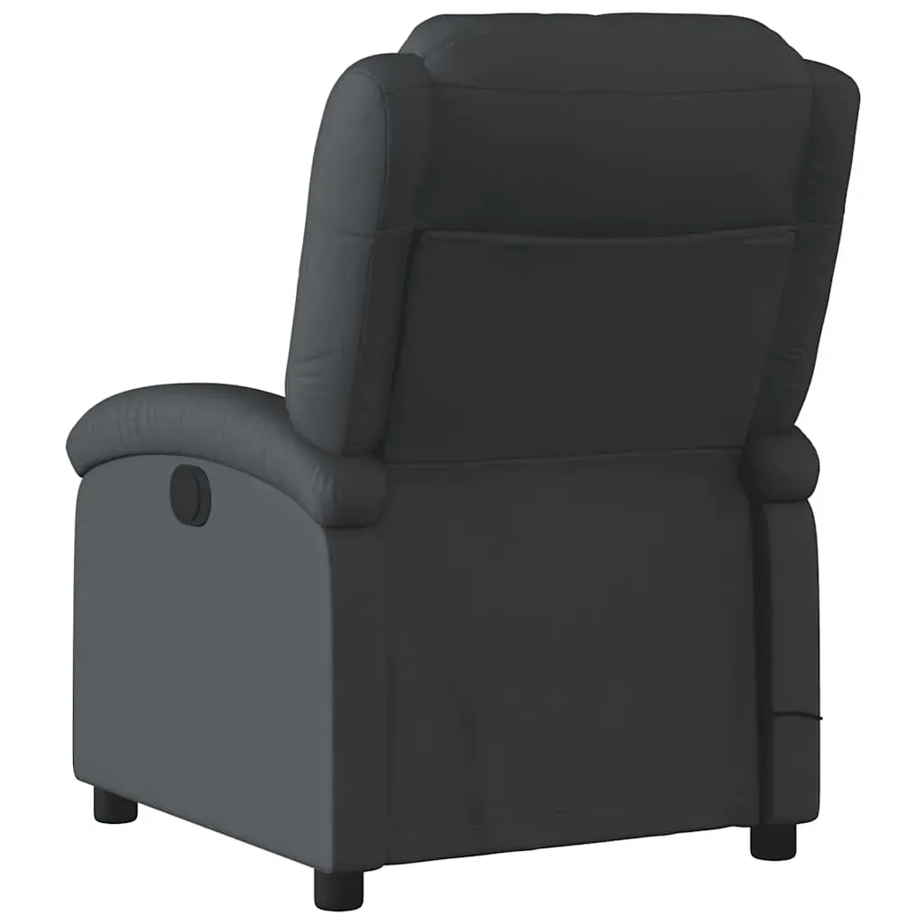 Electric Massage Recliner Chair Black Real Leather Price