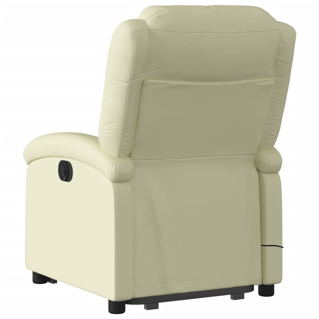 Electric Stand up Massage Recliner Chair Cream Real Leather Price