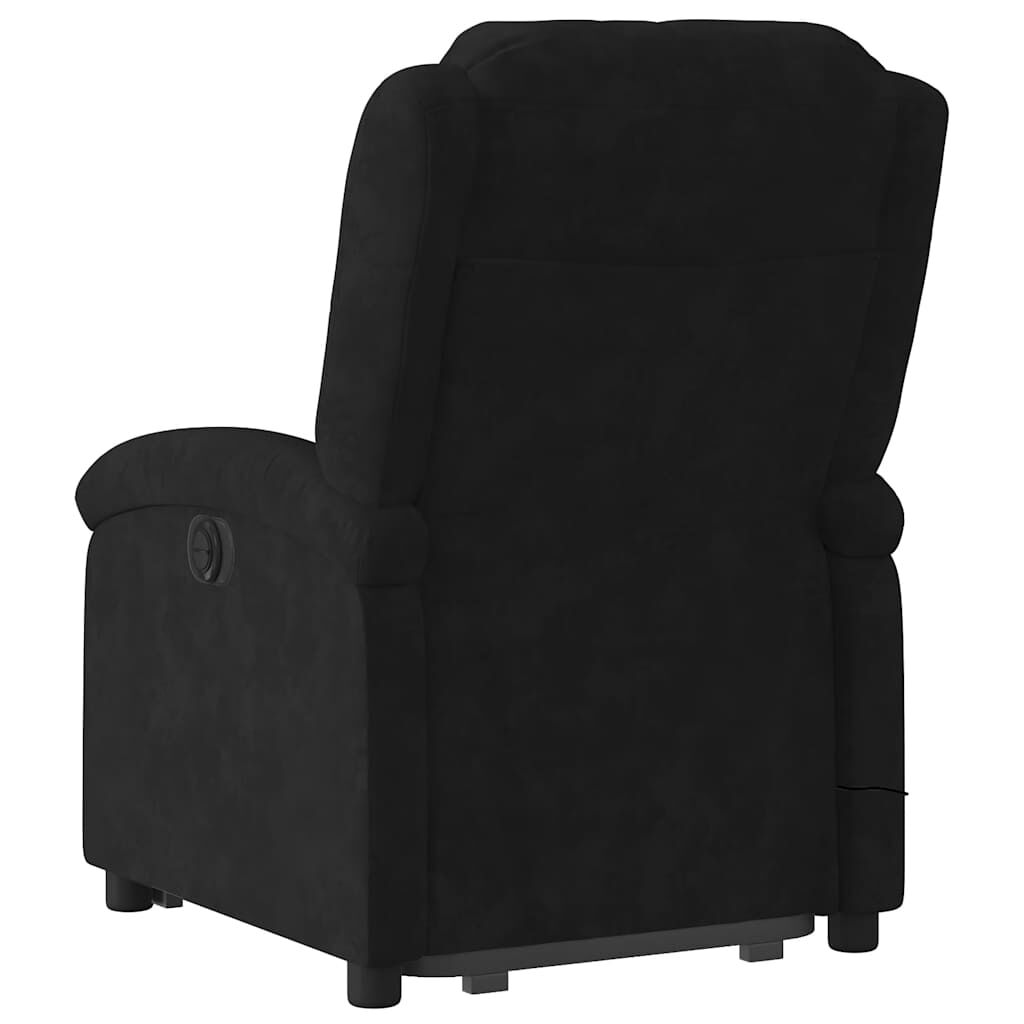 Stand up Massage Recliner Chair Black Velvet Price