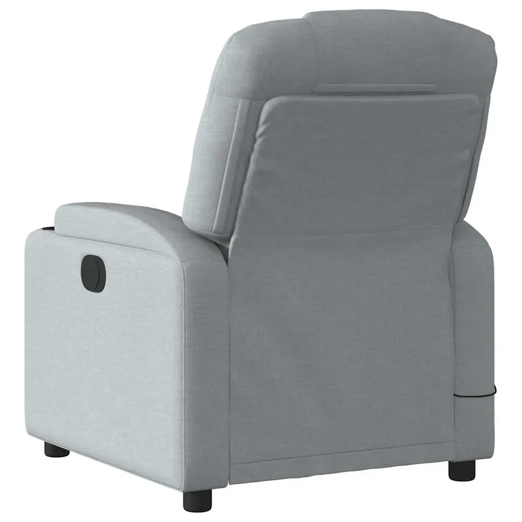 Electric Massage Recliner Chair Light Grey Fabric Price