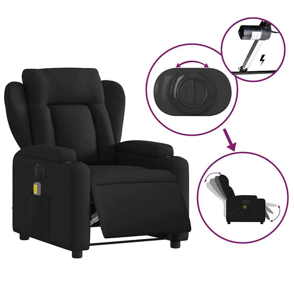 Electric Massage Recliner Chair Black Fabric Price