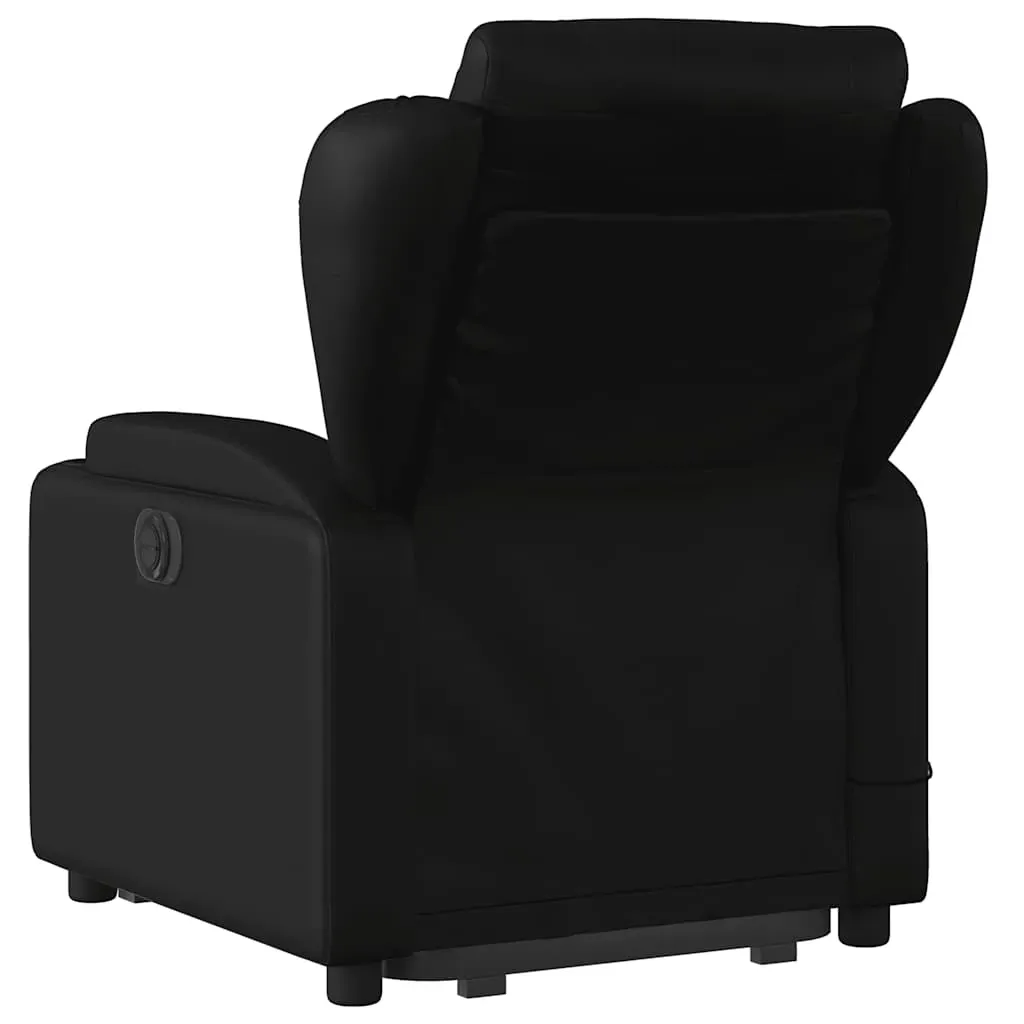 Stand up Massage Recliner Chair Black Faux Leather Price