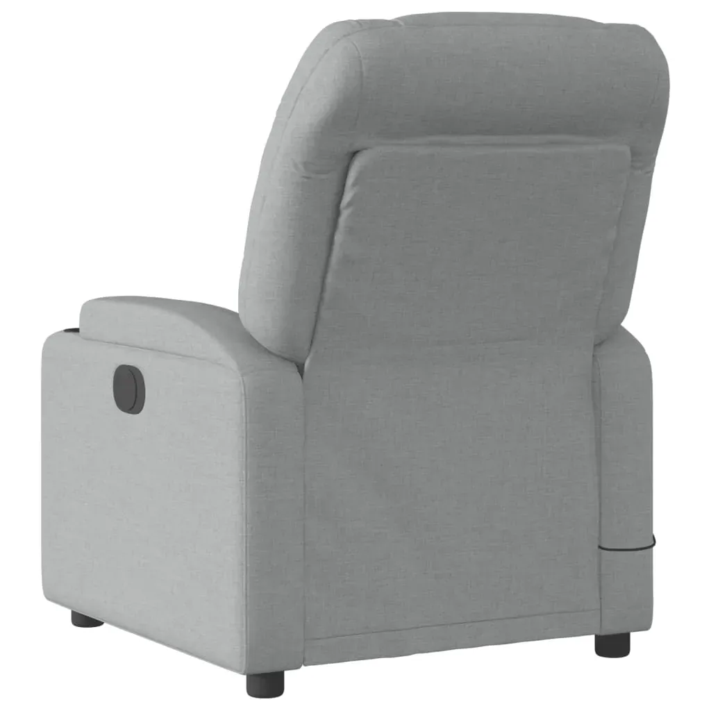 Electric Massage Recliner Chair Light Grey Fabric Price